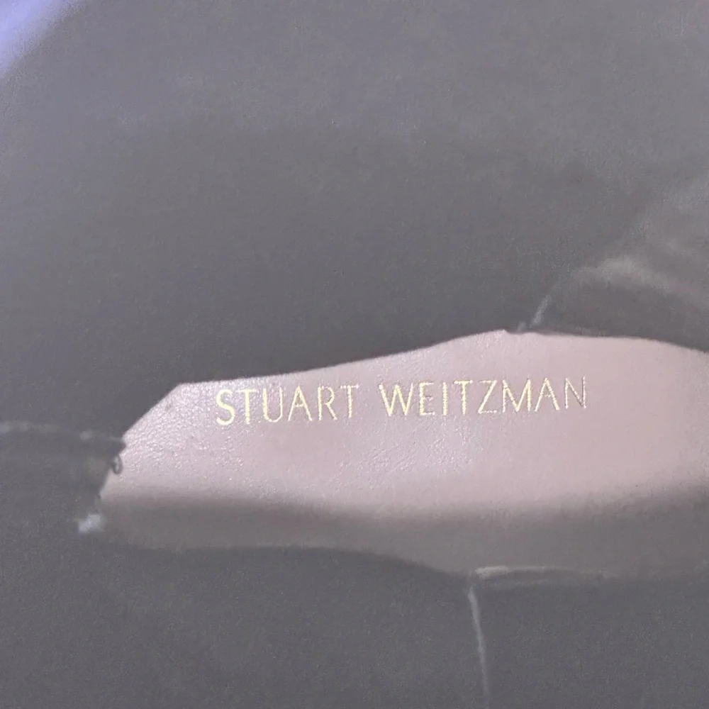 NWOB STUART WEITZMAN Greer City knee high Suede Navy Boots, Size 5 - Picture 10 of 13